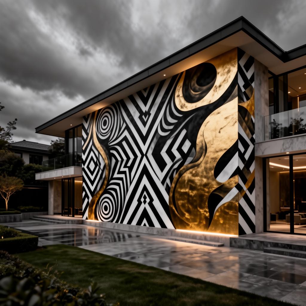 Geometric Dusk — Estate Exterior, Miami